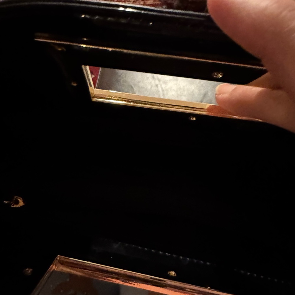 Chic Black Clutch with Gold Details